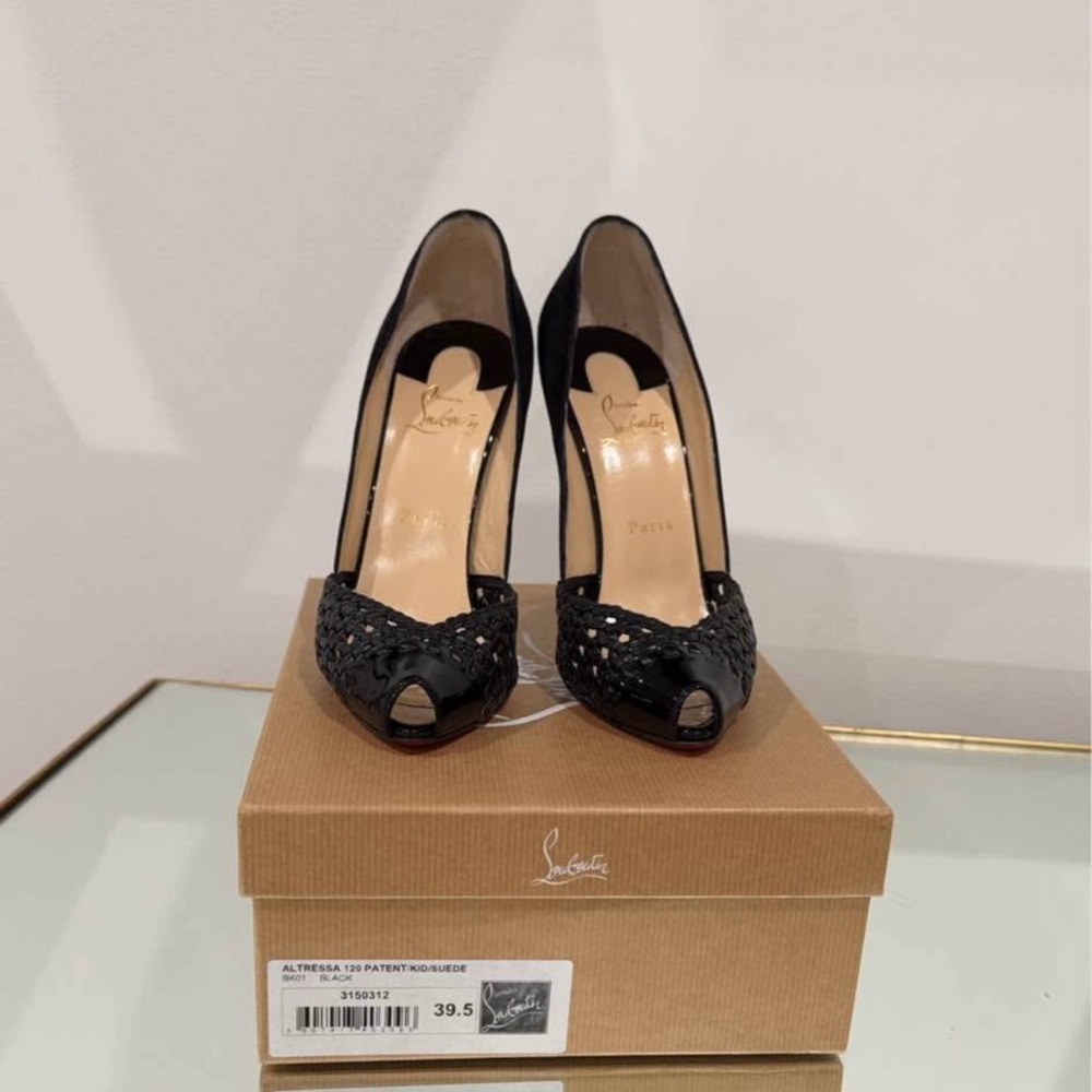 Christian Louboutin Black Patent Leather Stiletto Heels